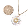 Glass & Glass Pearl Beads Pendants Necklaces for Women NJEW-MZ00106-05-3