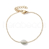 304 Stainless Steel Natural Jade Beads Link Bracelets BJEW-A036-16G-2