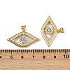 Brass Micro Pave Cubic Zirconia Pendants KK-H072-09G-3