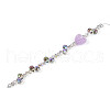Electroplate Glass and Acrylic Rhinestone Beads Strands MAK-T011-07B-1