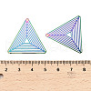 304 Stainless Steel Etched Metal Embellishments Pendants STAS-A113-03RC-3