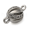 Brass Micro Pave Clear Cubic Zirconia Connector Charms KK-A230-06D-P-2