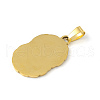 304 Stainless Steel Pendants STAS-C072-01G-3
