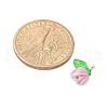 Flower Shape Synthetic Shell Charms PALLOY-JF03863-01-3