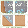 Olycraft 4Pcs 4 Style Felt & Kraft Paper Embroidery Corner Bookmarks FIND-OC0002-34-4