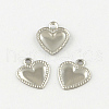 Tarnish Resistant Heart 201 Stainless Steel Charm Pendants STAS-R075-10-1