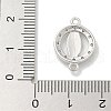 Rack Plating Brass Micro Pave Clear Cubic Zirconia Religion Virgin Mary Connector Charms X-KK-L224-094P-02-3