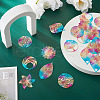 Biyun 32Pcs 8 Style 430 Stainless Steel Filigree Pendants STAS-BY0001-10-14