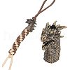 Outdoor EDC Tool Brass Parachute Rope European Beads KK-WH0081-45AB-1