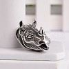 Antique Silver 3D Rhinoceros Shape Pendants STAS-H061-09AS-2