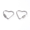 304 Stainless Steel Screw Carabiner Lock Charms STAS-K192-02P-1