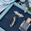 Beebeecraft 2Pcs 2 Colors Alloy with Glass Rhinestone Hair Barrettes OHAR-BBC0001-02-4