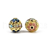 Brass Enamel Beads KK-L236-01D-G-2