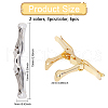 CHGCRAFT 6Pcs 2 Colors Iron Tie Clip FIND-CA0009-89-2