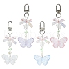 Butterfly Bowknot Acrylic Pendant Decoration HJEW-YW00034-01-2
