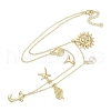 Bohemian Summer Beach Style 18K Gold Plated Shell Shape Initial Pendant Necklaces IL8059-10-2