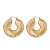 Iron Ring Hoop Earrings with 304 Stainless Steel Pin for Women EJEW-U028-07G-01-1