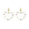 Rack Plating Brass Micro Pave Colorful Cubic Zirconia Pendants KK-D073-07G-02-1