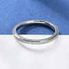 Non-Tarnish Textured 201 Stainless Steel Simple Thin Finger Ring for Women RJEW-I089-26P-4