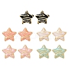 304 Stainless Steel Enamel Star Stud Earrings STAS-D368-04G-2