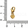 Heart 304 Stainless Steel Pendant Decorations STAS-R159-35G-3