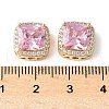 Brass Micro Pave Cubic Zirconia Beads KK-A253-20G-01-3