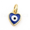 Rack Plating Brass Enamel Charms KK-G387-07G-08-1