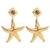 304 Stainless Steel & Shell Stud Earrings for Women EJEW-Z065-11G-2