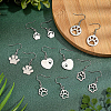 BENECREAT DIY Dog Paw Print Drop Earring Making Kit DIY-BC0004-63-4