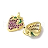 Brass Micro Pave Cubic Zirconia Pendants KK-A252-30G-2