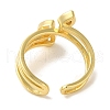 Rack Plating Brass Micro Pave Cubic Zirconia Cuff Ring RJEW-P104-04G-3