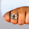 Sunflower Zinc Alloy Finger Rings FS-WGCE082-05-3