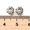 304 Stainless Steel Corrugated Beads STAS-V009-12C-P-2