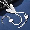 304 Stainless Steel Heart Y Necklaces NJEW-R026-30P-1