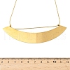 304 Stainless Steel Arch Shaped Pendant Bib Necklaces NJEW-P334-01G-2