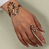 Leopard Print S Shape Alloy Cuff Bangles & Rings Sets for Women FS-WG1AFAF-01-2