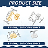 304 Stainless Steel Stud Earring Findings STAS-LP0001-10-2