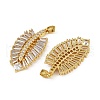 Rack Plating Brass Clear Cubic Zirconia Pendants KK-L236-04A-G-2