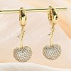 Cherry Brass Micro Pave Cubic Zirconia Hoop Earrings EJEW-M077-04G-01-1