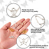 Cheriswelry 48Pcs 8 Style Alloy Open Back Bezel Pendants FIND-CW0001-13-12