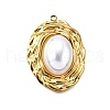 Plastic Pearl Pendants STAS-Q360-03B-G-1
