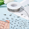 SUNNYCLUE 10M 304 Stainless Steel Paperclip Chains FIND-SC0012-54-3
