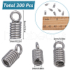 SUNNYCLUE 300Pcs 304 Stainless Steel Cord Ends STAS-SC0009-33-2