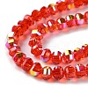 Transparent Electroplate Glass Beads Strands GLAA-Q099-C01-M01-4