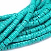 Natural Howlite Flat Round Heishi Bead Strands X-TURQ-E022-26B-6mm-1