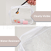 CRASPIRE 3Pcs Clear Plastic Cosmetic Zipper Bags ABAG-CP0001-10-6