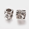 Tibetan Style Column European Beads TIBEB-7952-AS-NR-2