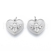 Tarnish Resistant 304 Stainless Steel Pendant Rhinestone Settings STAS-N097-255P-3