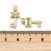 Brass Micro Pave Cubic Zirconia Pendants KK-S526-51G-3