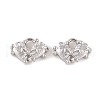 Brass Micro Pave Clear Cubic Zirconia Charms KK-L212-20P-1